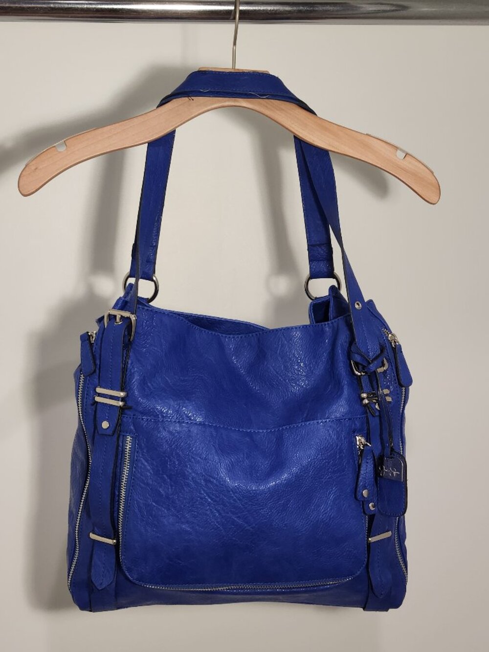 Jessica Simpson Royal Blue Leather Shoulder Bag